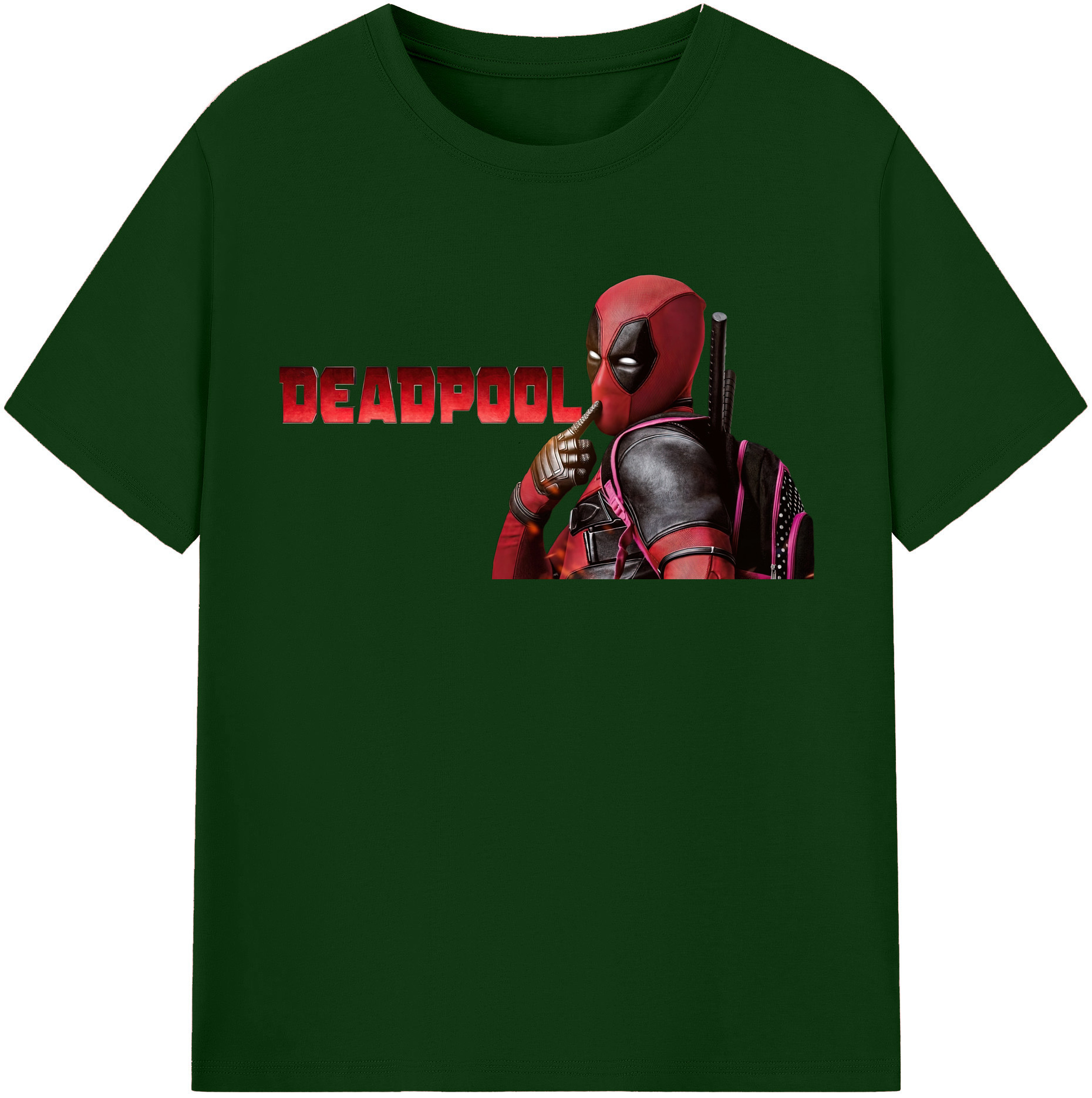 （画像用） Deadpool デッドプール 綿100％半袖Tシャツ（フロントプリント）